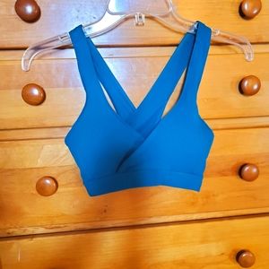 PACT Organic Cotton Teal Crossover Bralette S
